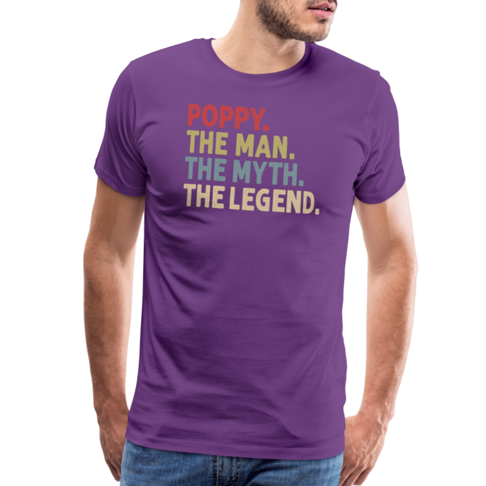 Poppy the Man the Myth the Legend Men's Premium T-Shirt - purple