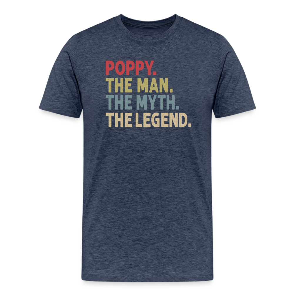 Poppy the Man the Myth the Legend Men's Premium T-Shirt - heather blue