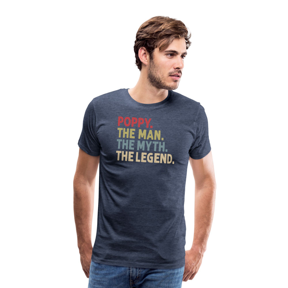 Poppy the Man the Myth the Legend Men's Premium T-Shirt - heather blue