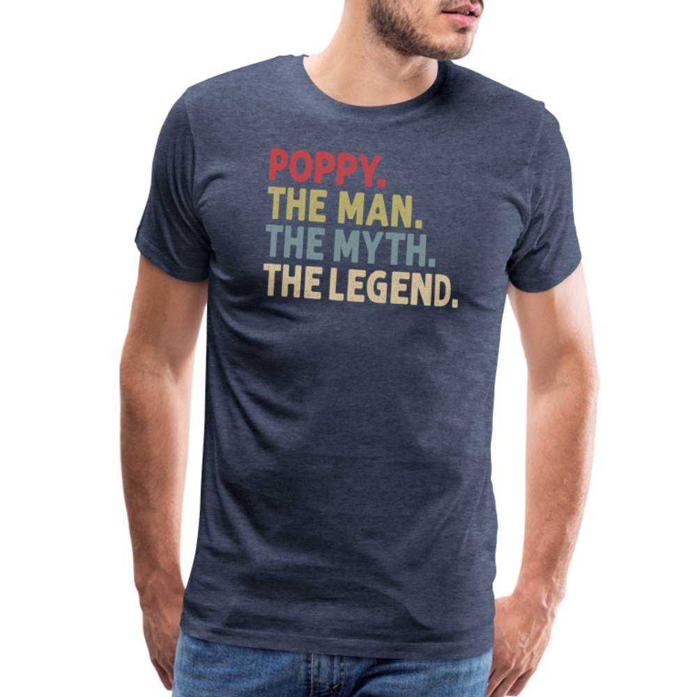 Poppy the Man the Myth the Legend Men's Premium T-Shirt - heather blue