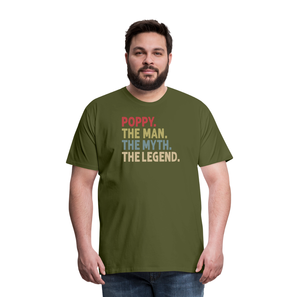 Poppy the Man the Myth the Legend Men's Premium T-Shirt - olive green