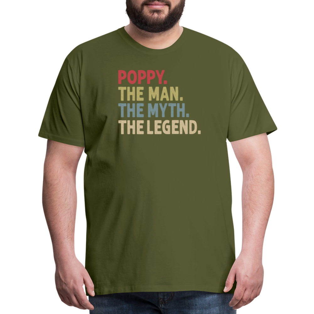 Poppy the Man the Myth the Legend Men's Premium T-Shirt - olive green