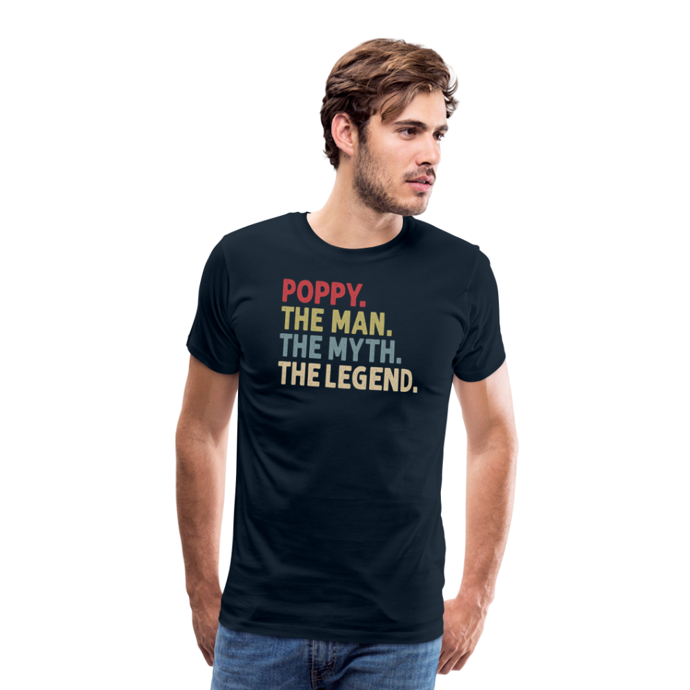 Poppy the Man the Myth the Legend Men's Premium T-Shirt - deep navy