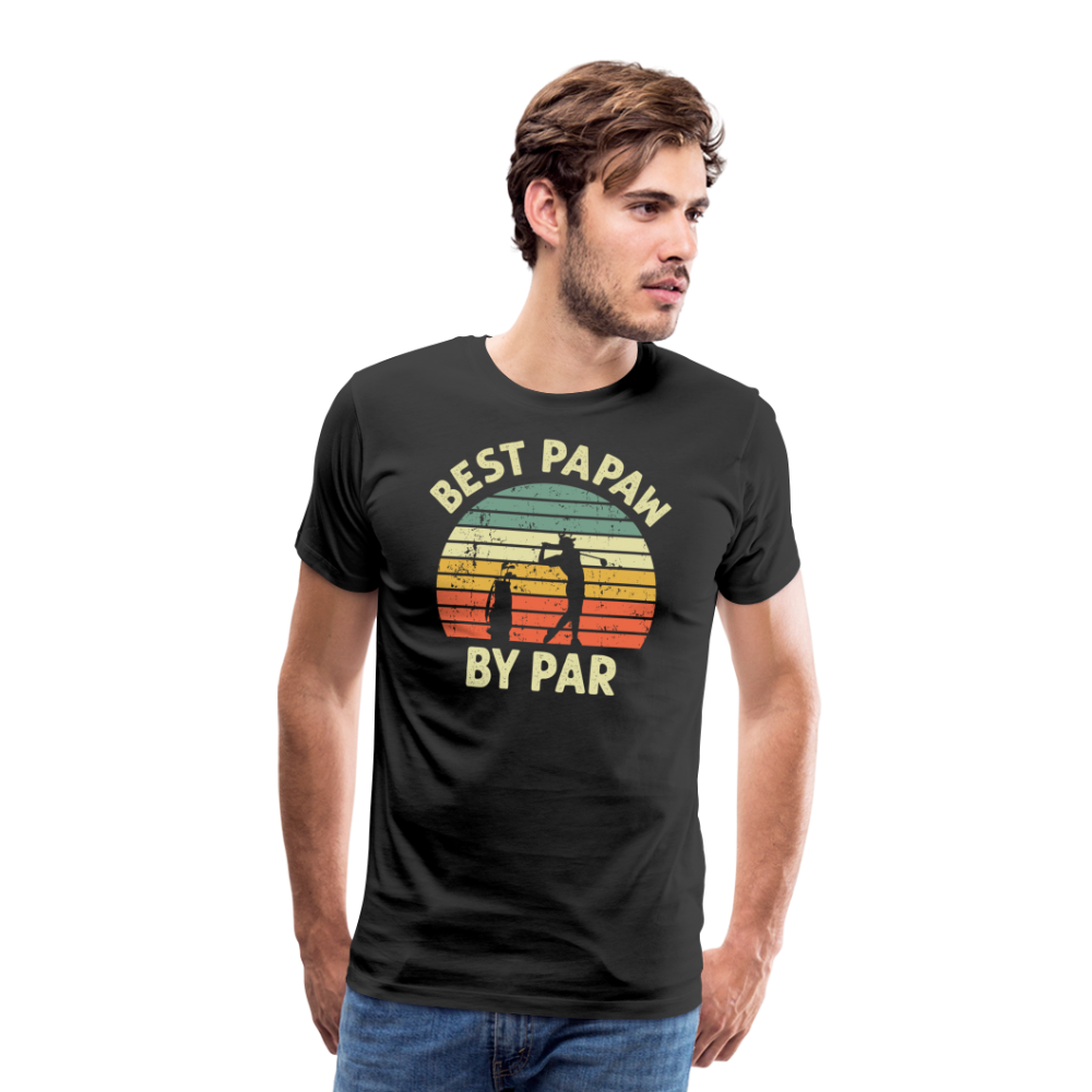 Best Papaw By Par Men's Premium T-Shirt - black