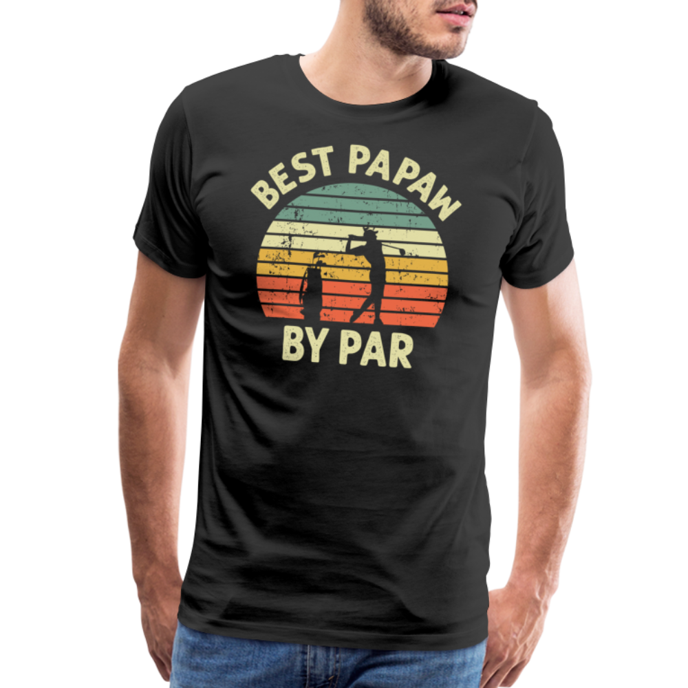 Best Papaw By Par Men's Premium T-Shirt - black
