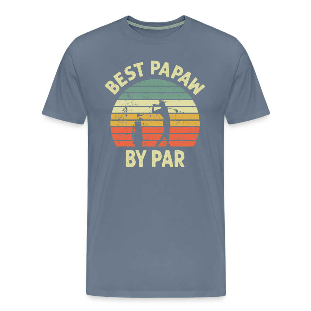 Best Papaw By Par Men's Premium T-Shirt - steel blue