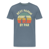 Best Papaw By Par Men's Premium T-Shirt - steel blue