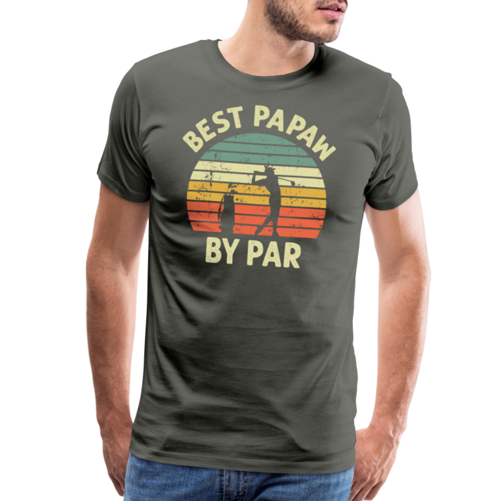 Best Papaw By Par Men's Premium T-Shirt - asphalt gray