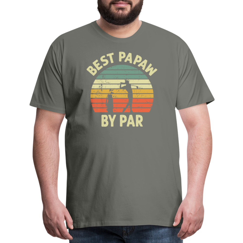 Best Papaw By Par Men's Premium T-Shirt - asphalt gray