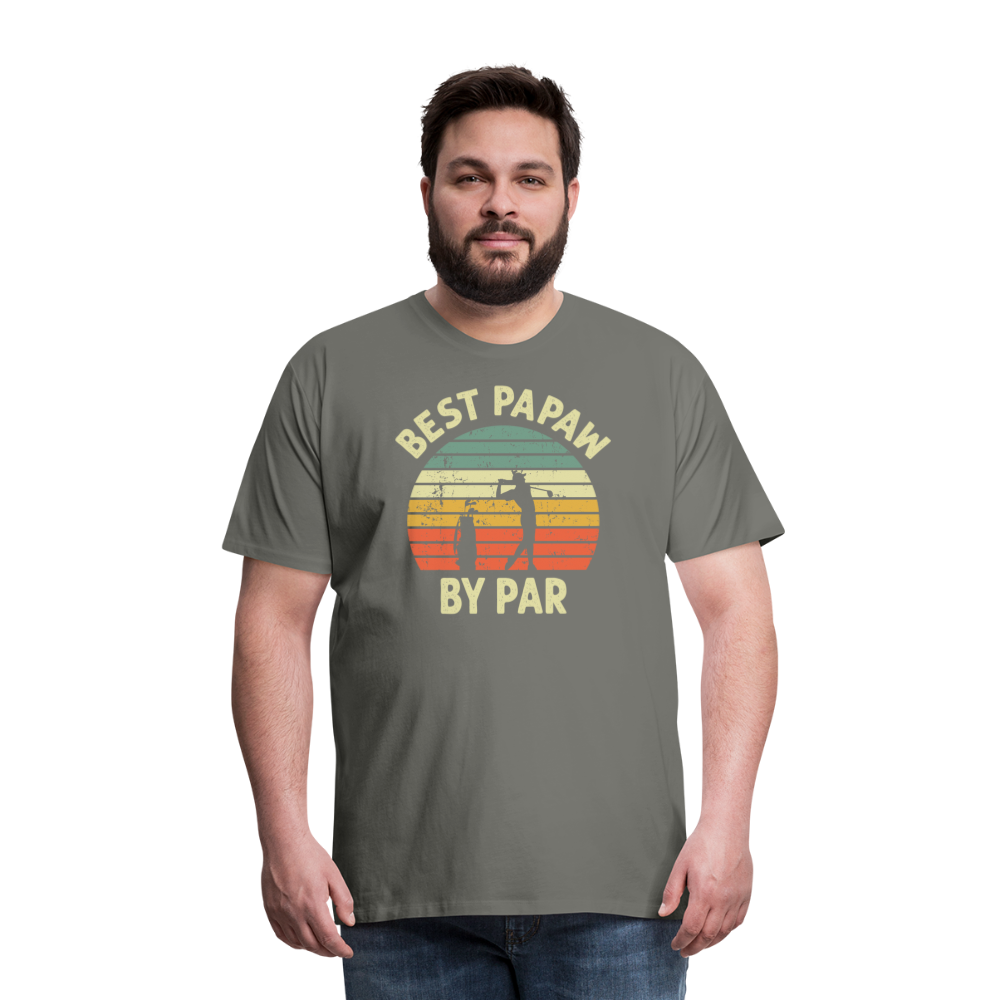Best Papaw By Par Men's Premium T-Shirt - asphalt gray