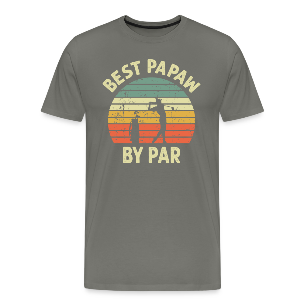 Best Papaw By Par Men's Premium T-Shirt - asphalt gray