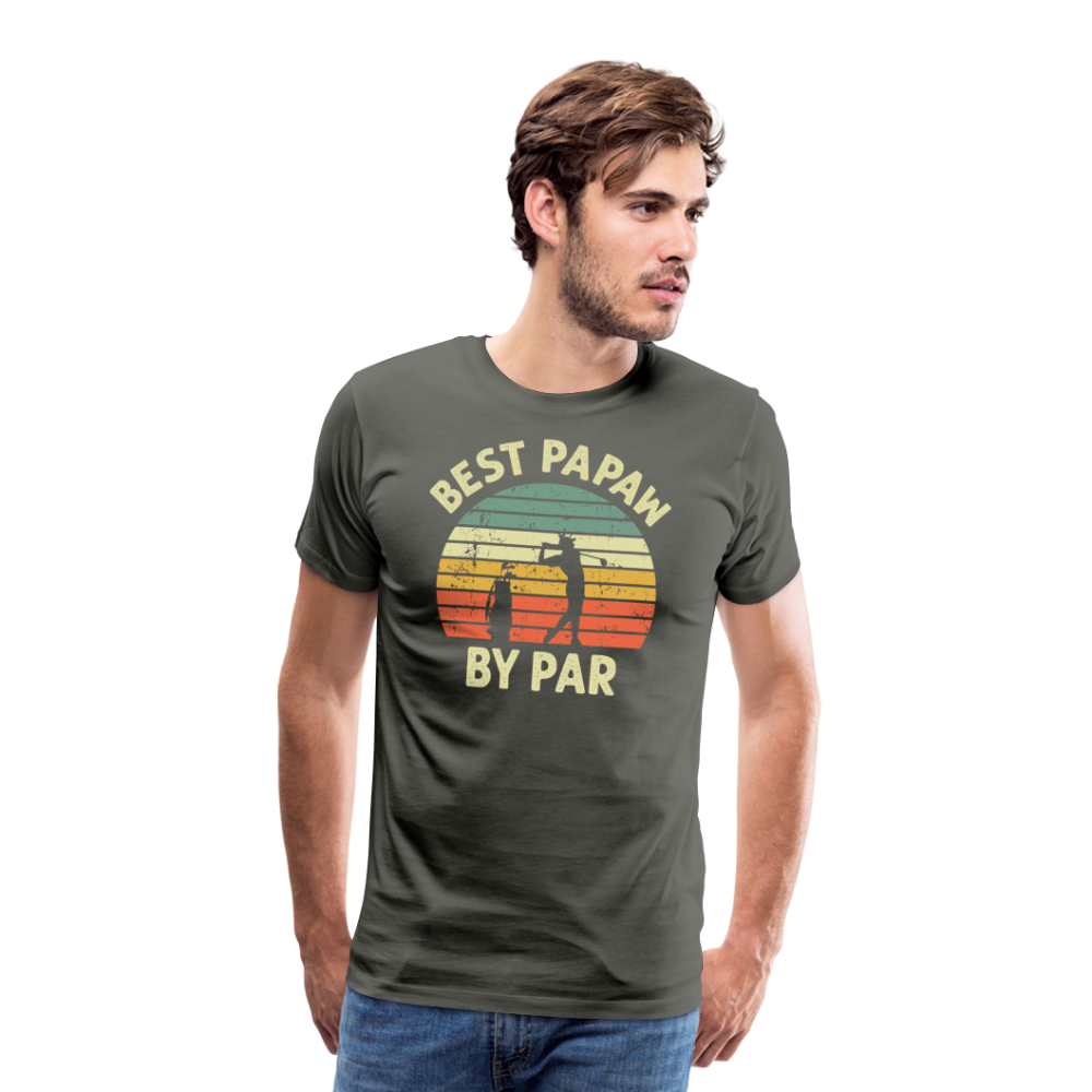 Best Papaw By Par Men's Premium T-Shirt - asphalt gray