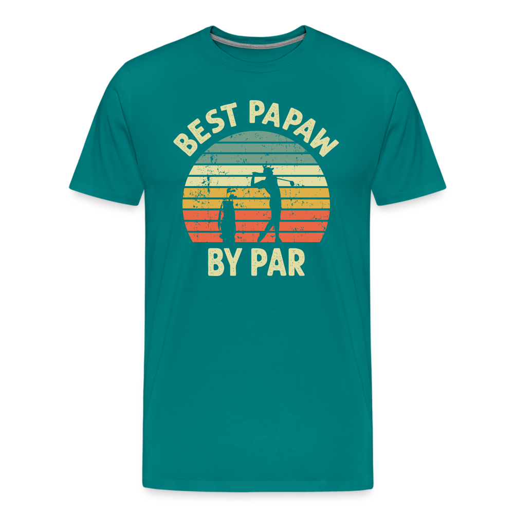 Best Papaw By Par Men's Premium T-Shirt - teal