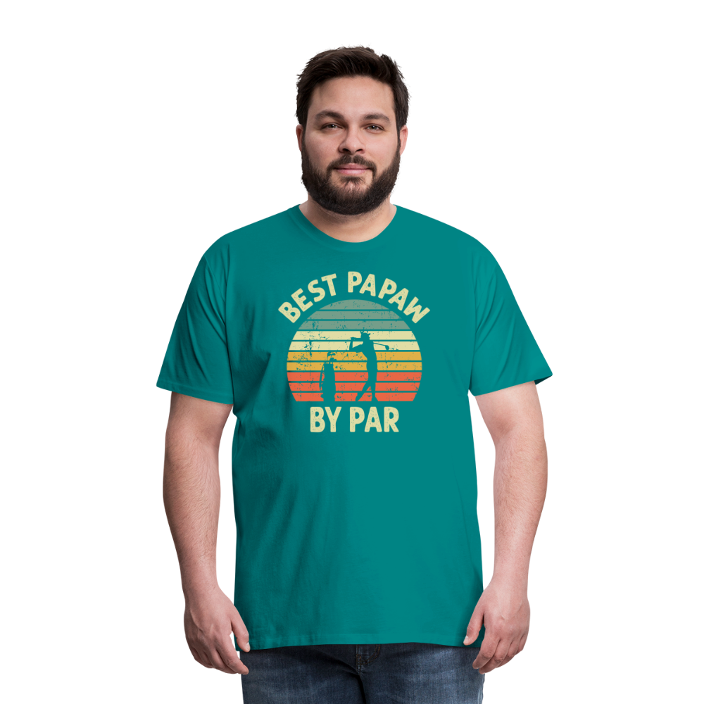 Best Papaw By Par Men's Premium T-Shirt - teal