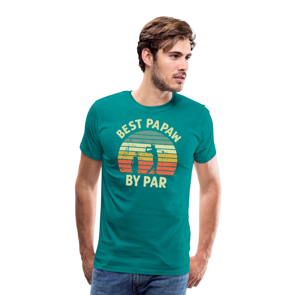 Best Papaw By Par Men's Premium T-Shirt - teal