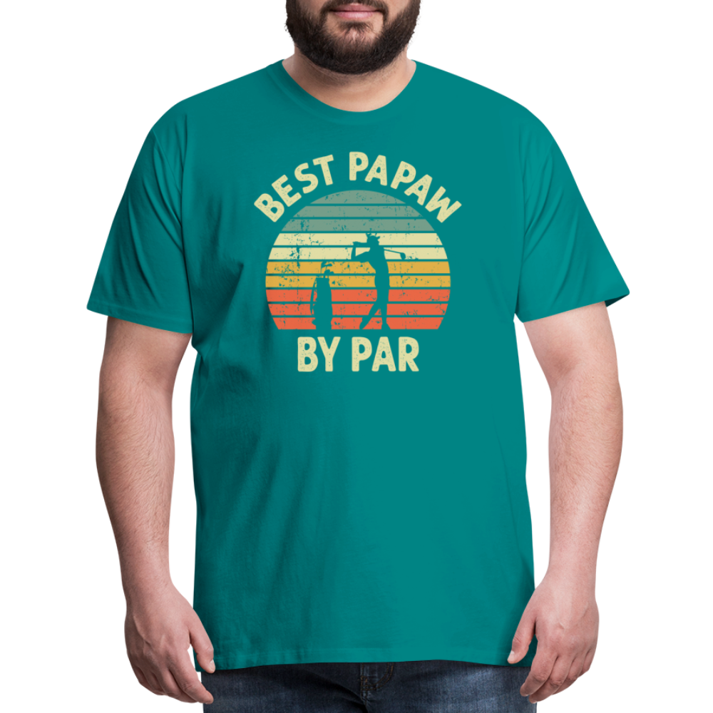 Best Papaw By Par Men's Premium T-Shirt - teal