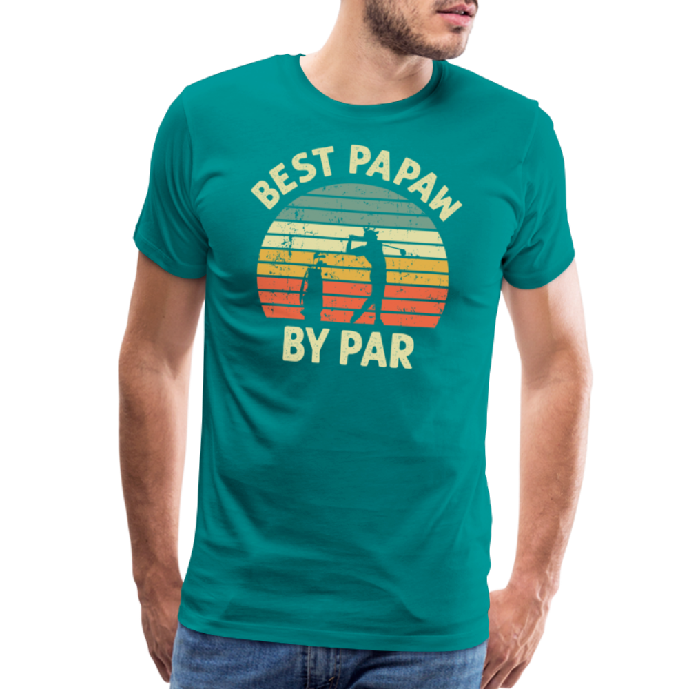 Best Papaw By Par Men's Premium T-Shirt - teal