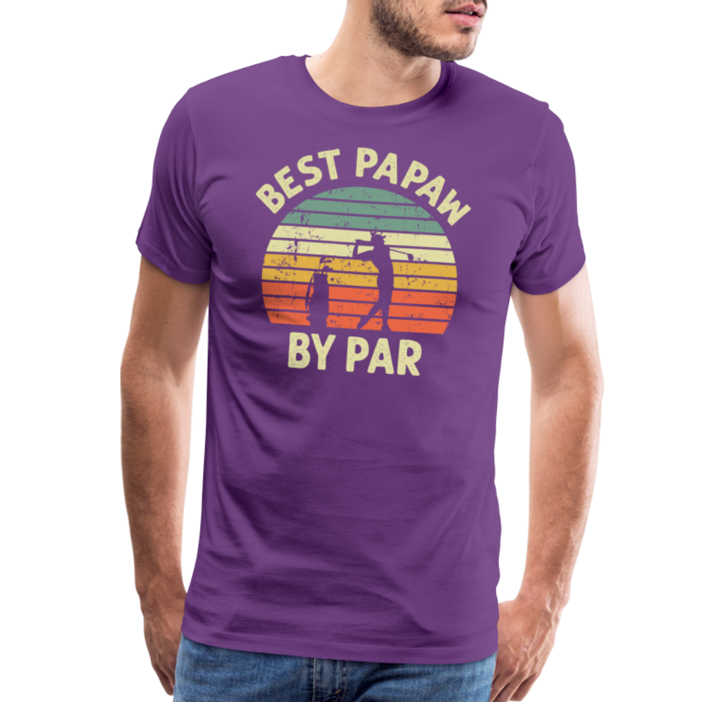 Best Papaw By Par Men's Premium T-Shirt - purple