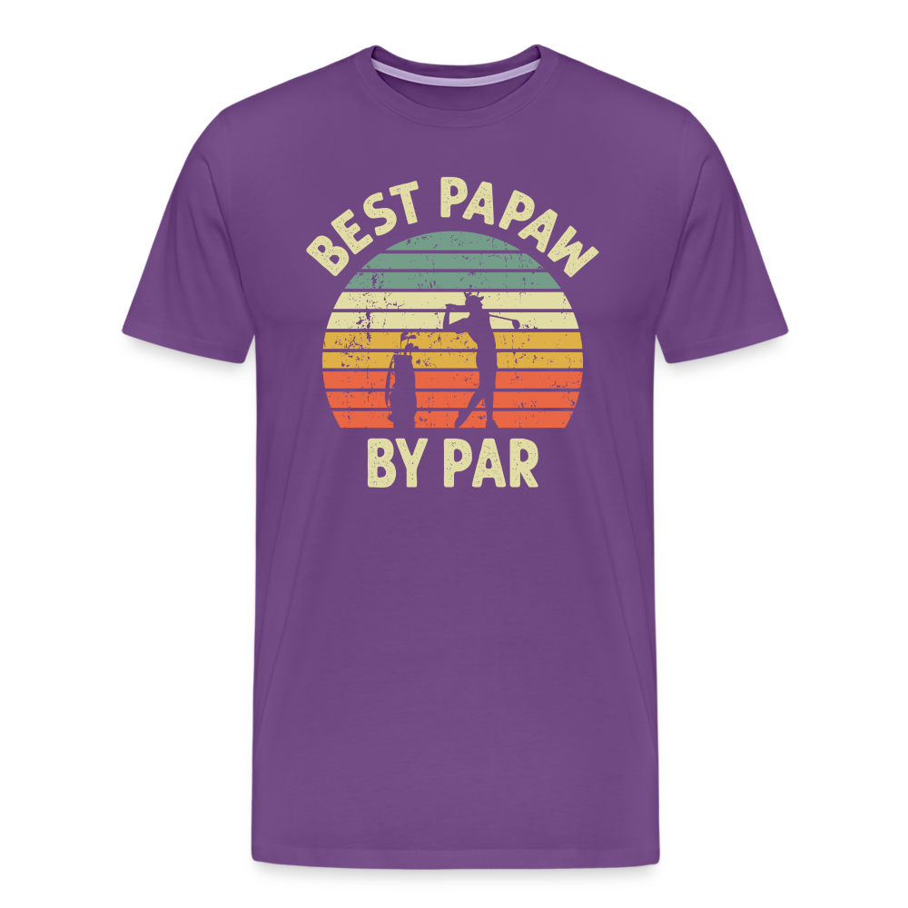Best Papaw By Par Men's Premium T-Shirt - purple