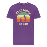 Best Papaw By Par Men's Premium T-Shirt - purple