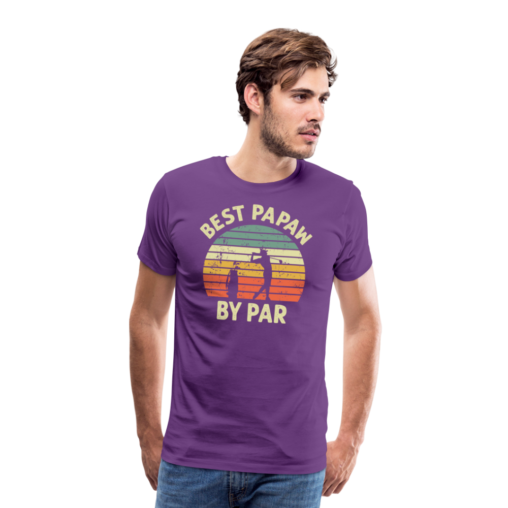 Best Papaw By Par Men's Premium T-Shirt - purple
