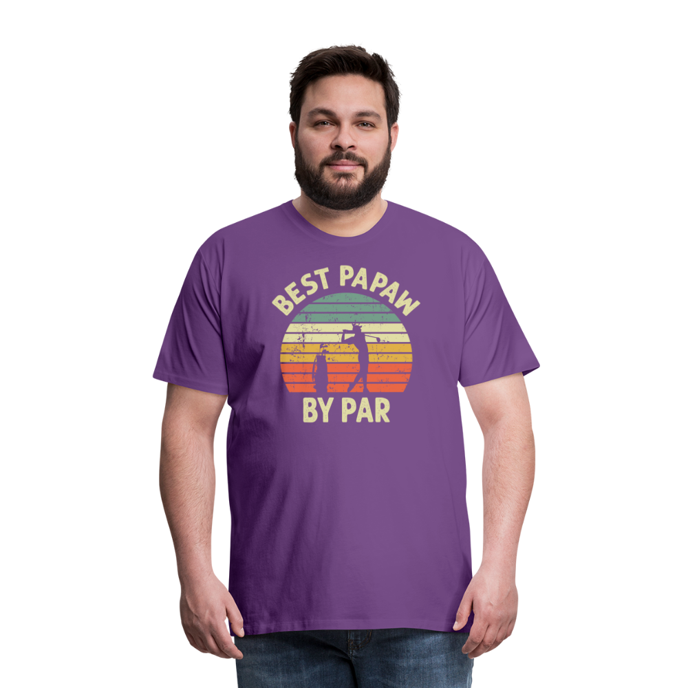Best Papaw By Par Men's Premium T-Shirt - purple
