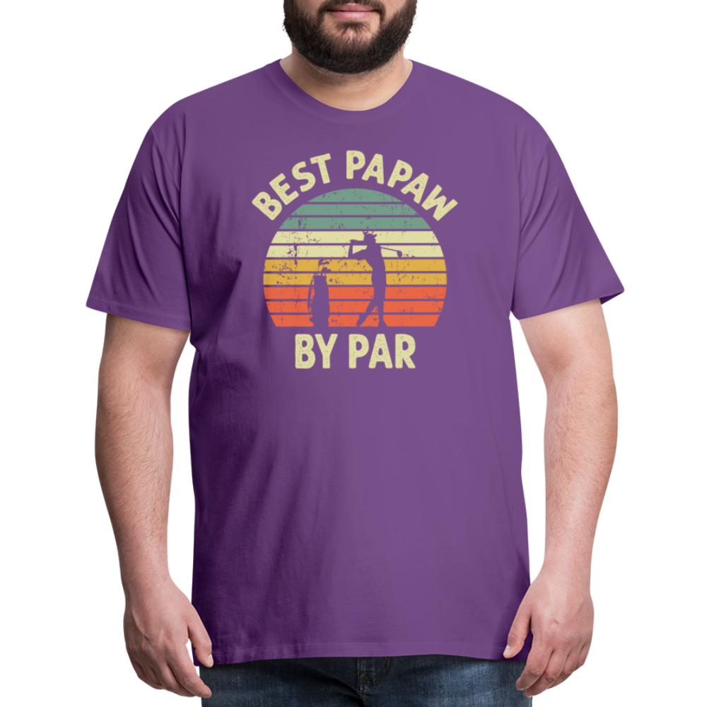 Best Papaw By Par Men's Premium T-Shirt - purple
