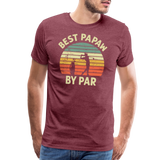 Best Papaw By Par Men's Premium T-Shirt - heather burgundy