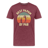 Best Papaw By Par Men's Premium T-Shirt - heather burgundy