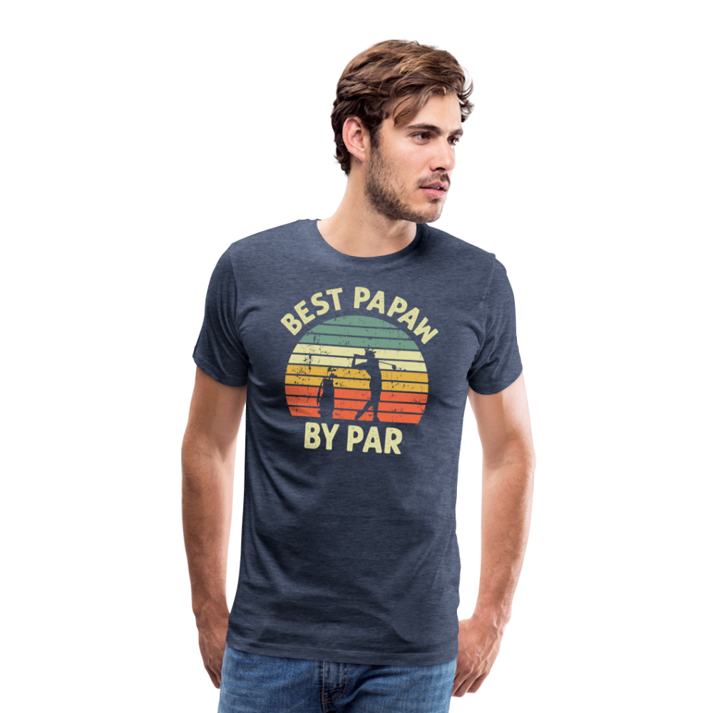 Best Papaw By Par Men's Premium T-Shirt - heather blue