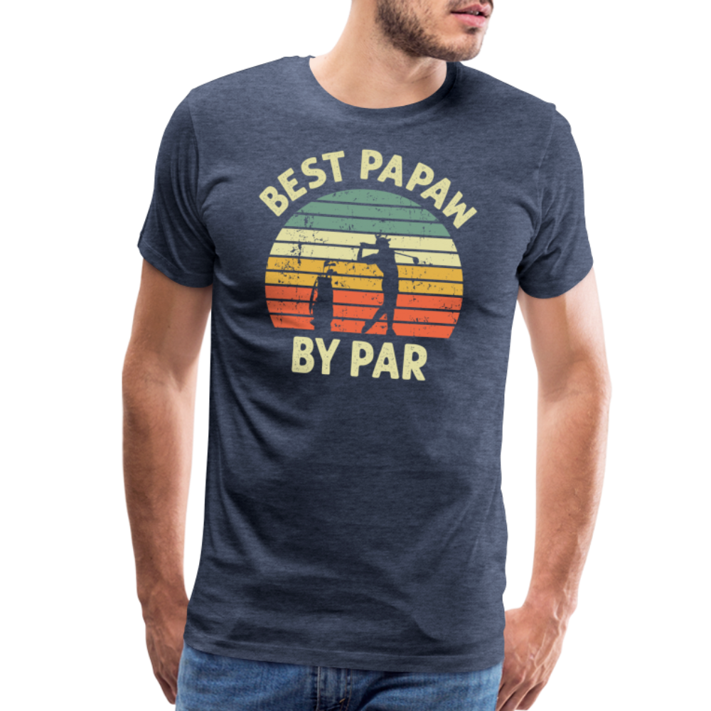 Best Papaw By Par Men's Premium T-Shirt - heather blue
