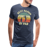 Best Papaw By Par Men's Premium T-Shirt - heather blue