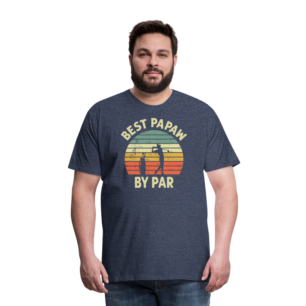 Best Papaw By Par Men's Premium T-Shirt - heather blue