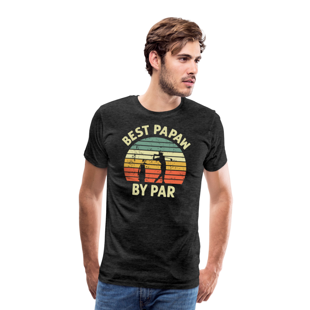Best Papaw By Par Men's Premium T-Shirt - charcoal grey