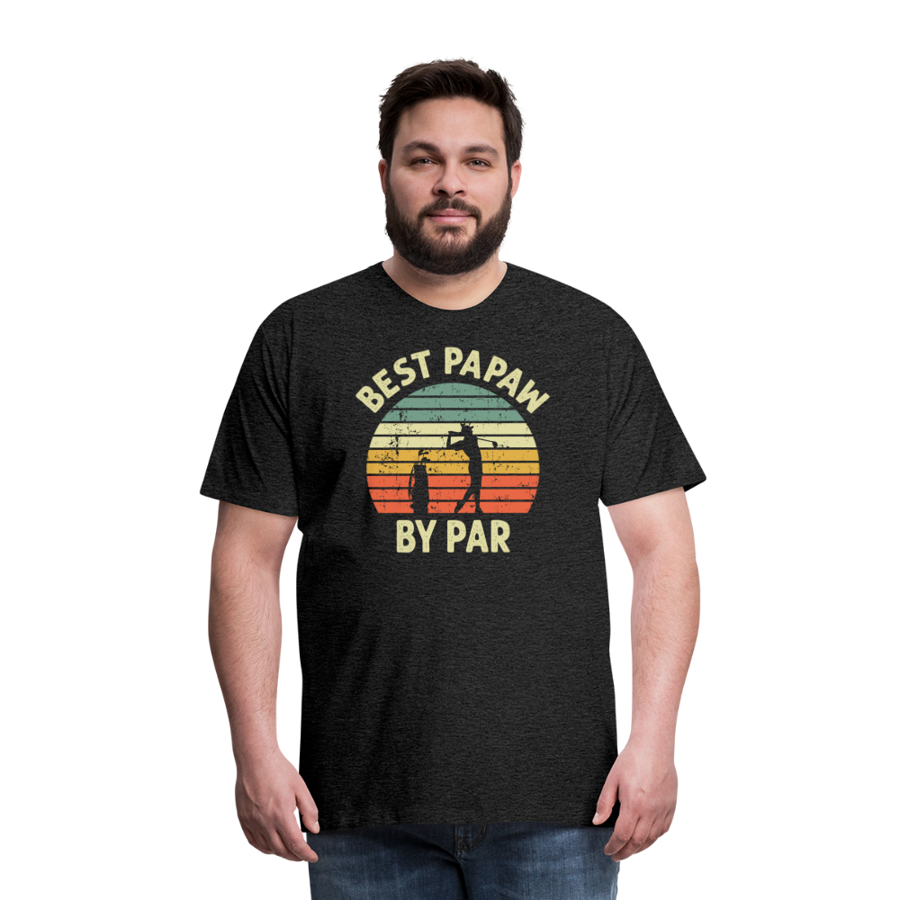Best Papaw By Par Men's Premium T-Shirt - charcoal grey