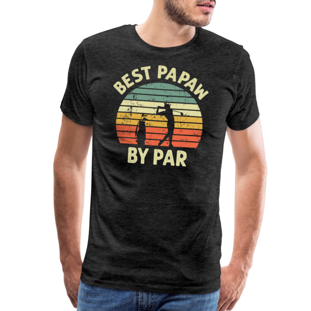 Best Papaw By Par Men's Premium T-Shirt - charcoal grey