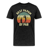 Best Papaw By Par Men's Premium T-Shirt - charcoal grey