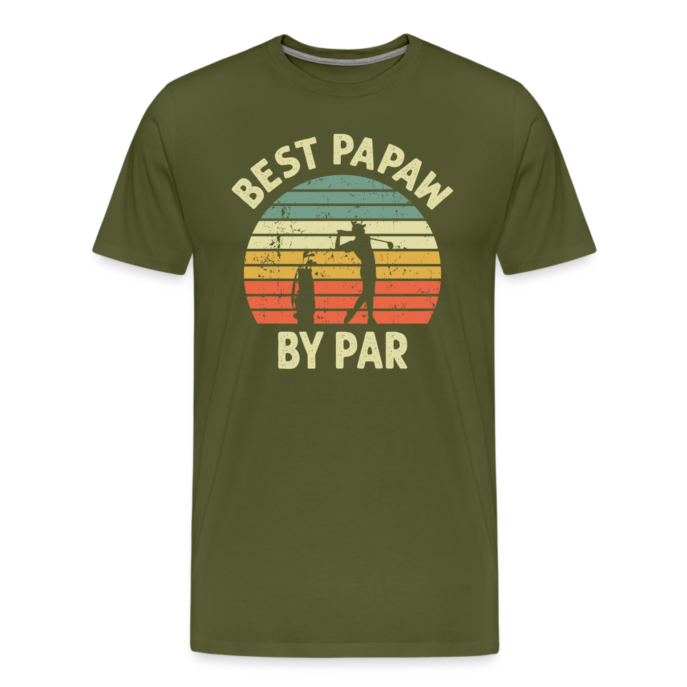 Best Papaw By Par Men's Premium T-Shirt - olive green