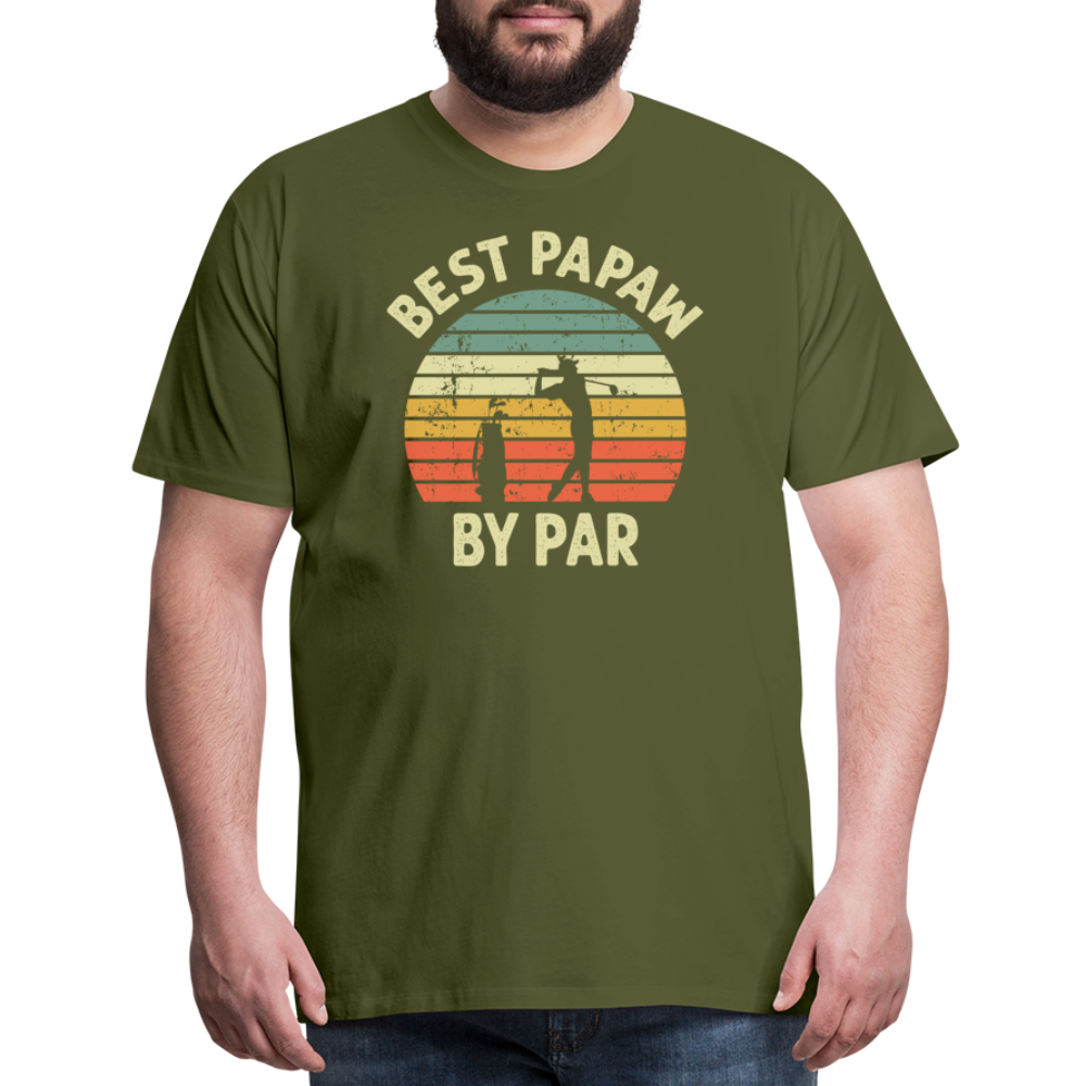Best Papaw By Par Men's Premium T-Shirt - olive green