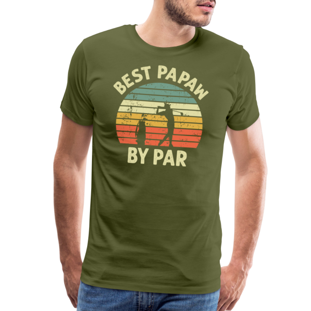 Best Papaw By Par Men's Premium T-Shirt - olive green