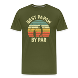 Best Papaw By Par Men's Premium T-Shirt - olive green