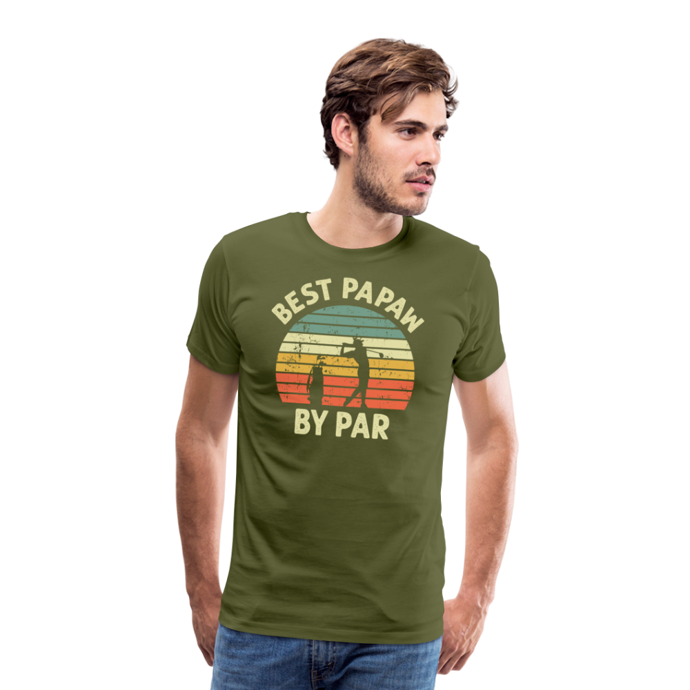 Best Papaw By Par Men's Premium T-Shirt - olive green