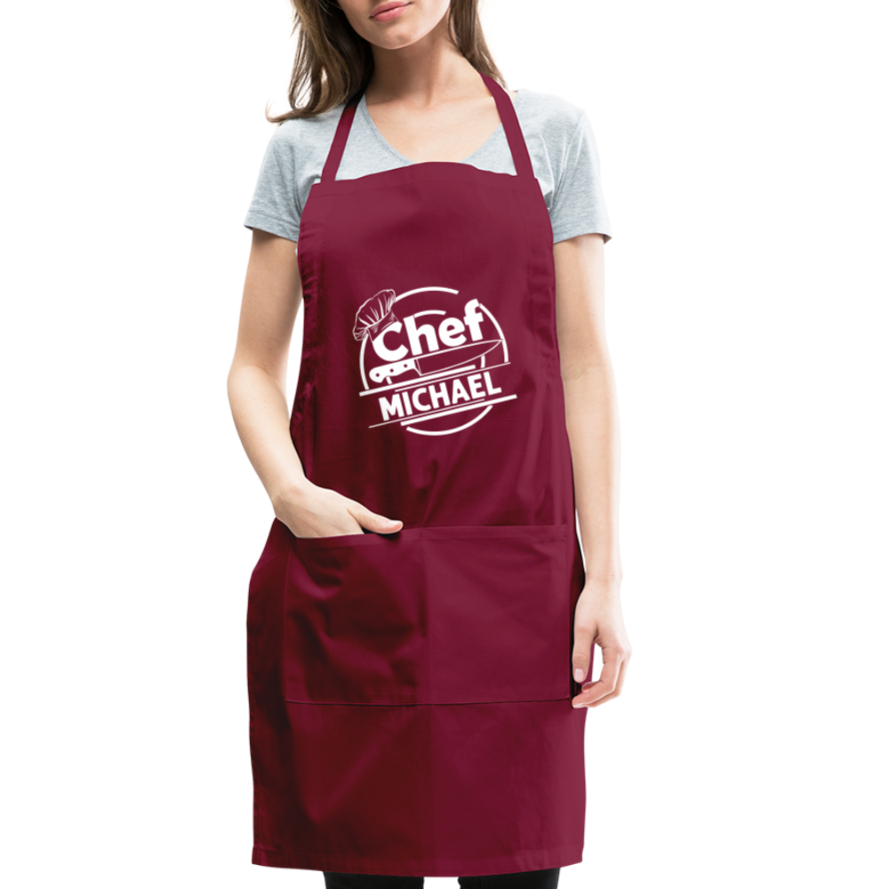 Chef Michael Adjustable Apron - burgundy