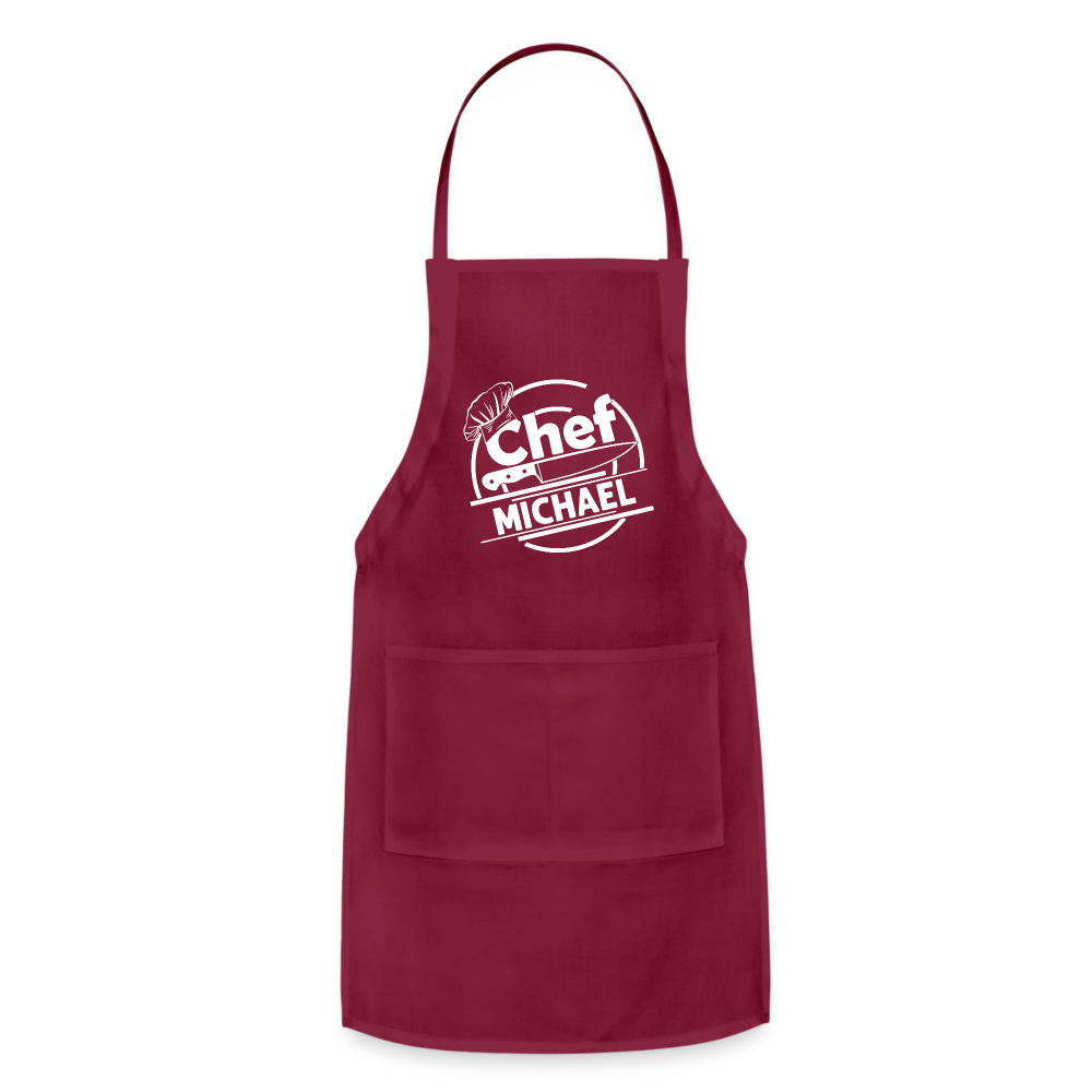 Chef Michael Adjustable Apron - burgundy