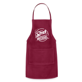 Chef Michael Adjustable Apron - burgundy