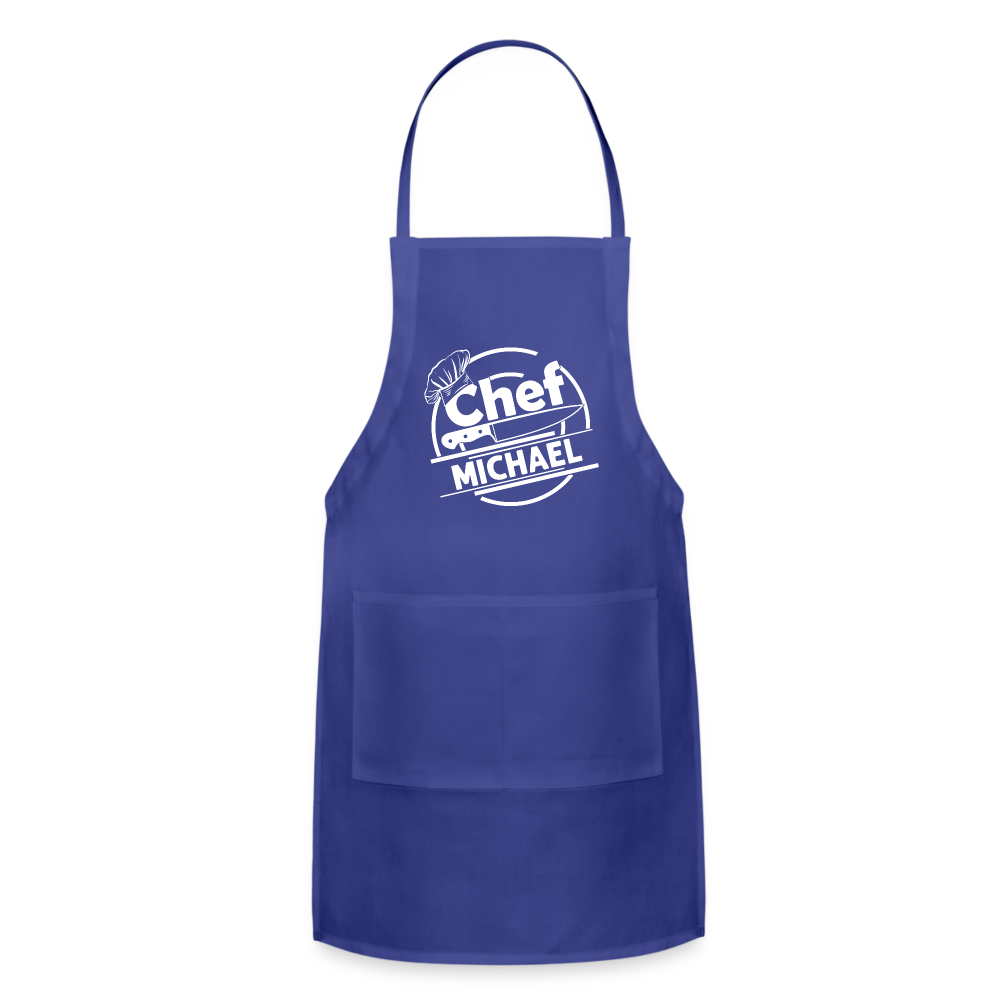 Chef Michael Adjustable Apron - royal blue