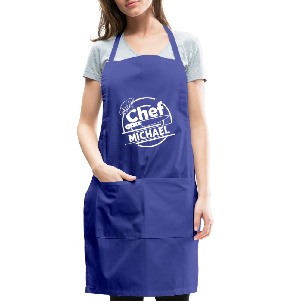 Chef Michael Adjustable Apron - royal blue