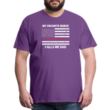 My Favorite Nurse Calls Me Dad Men's Premium T-Shirt - purple