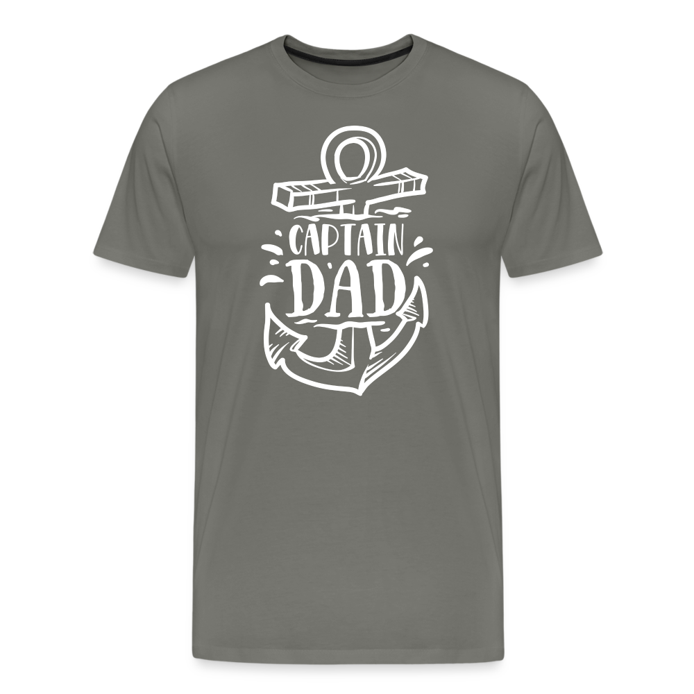 Captain Dad Men's Premium T-Shirt - asphalt gray