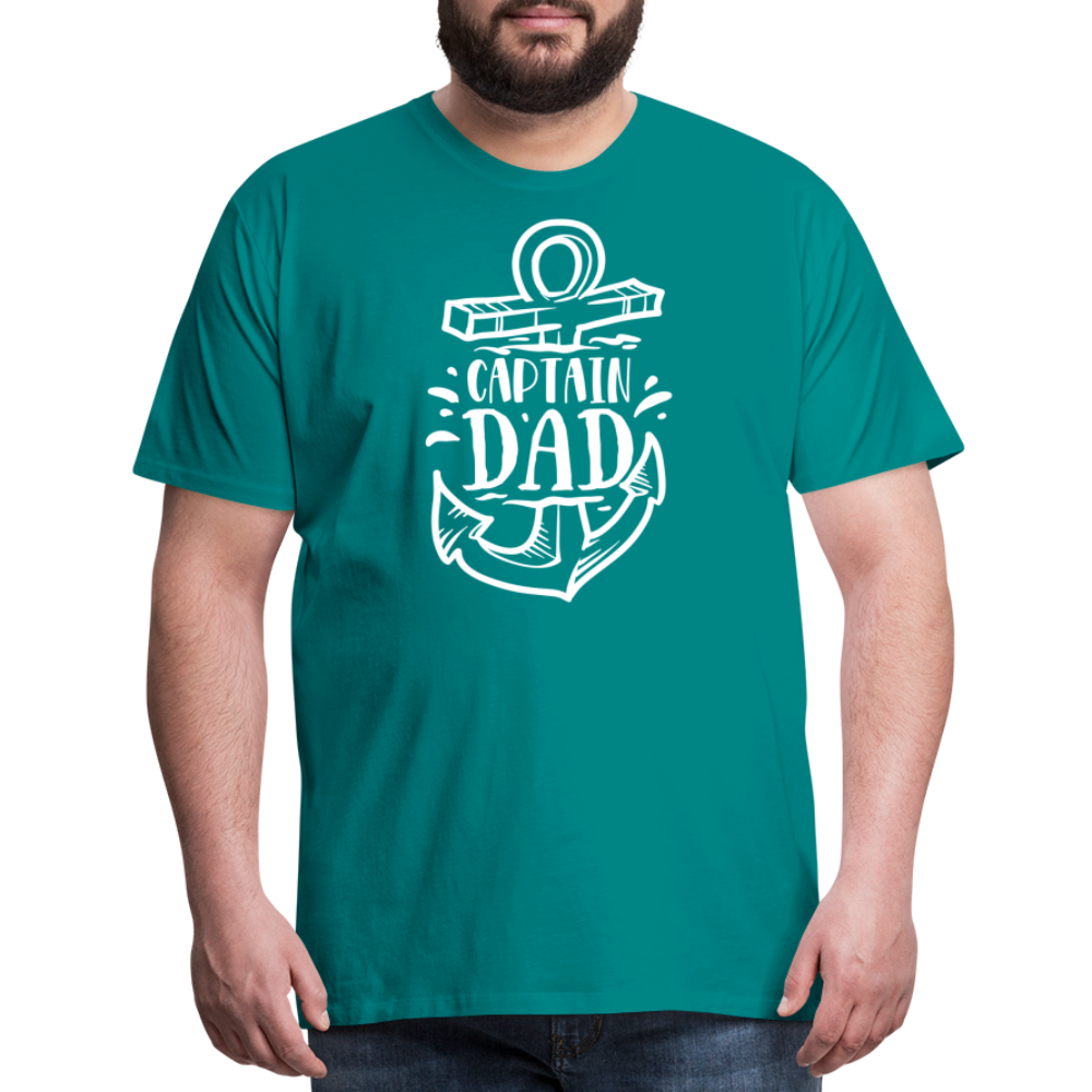 Captain Dad Men's Premium T-Shirt - teal